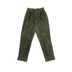 Vintage Calvin Klein Jeans Suede Olive Green High Waisted Pants